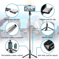 Miniatyrbilde 2 av 5: Svart - 1 stk. Selfie Lys Stativ Bluetooth Selfie Stang Lang