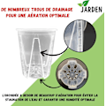 Miniatyrbild 3 av 5: Set med 3 orkidékrukor i transparent hårdplast, diameter 16 cm