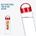Miniatyrbild 4 av 5: 800 ml Plast Fruktinfusionsflaska Juice Infuser Infuserande Vattenflaskor Utomhussporter (Röd)