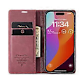Miniatyrbillede 2 af 5: CASEME 013 Serie Til iPhone 16 Pro Max Etui Kortholder Stativ Læder Telefon Cover Style A
