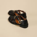 Miniatyrbilde 3 av 5: Fiskersandal Minimalistisk Hul Ut Hook-and-loop Feste Romersk Sandal.36. 36