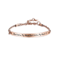 Miniatyrbilde 3 av 5: Vennskap Inspirerende Sitat Bar Armbånd Gravert Rustfritt Stål S