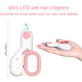 Miniatyrbillede 3 af 5: Kløftrimmer til kæledyr med LED-lys, undgå overdreven klipning, Prof