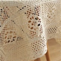 Miniatyrbillede 4 af 5: Beige - Vintage firkantet blondedug til bryllup, hjem og par