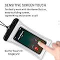 Miniatyrbilde 5 av 5: Nirvana Universal Vanntett Veske, 4 Pakning Undervanns Klar Telefonpose Tørrveske Kompatibel med IPhone 11 Pro Xs Max XR X 8 8P Galaxy Pixel Opp Til 5.5\"