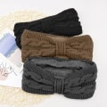 Miniatyrbilde 4 av 5: Grå, Svart, Khaki - Vinterhodebånd for Kvinner, Fleece Hodebånd