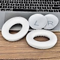 Miniatyrbillede 5 af 5: Kvalitets Ørepude Hovedbøjle til QC35 QC35II QC45 QCSE for at Sikre Komfortabel Lytteoplevelse for Alle Brugere Hvid White