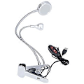 Miniatyrbilde 5 av 5: Klype Skrivebordslampe 10 Gir Justerbar LED Dobbel Hodet Svanehals Bordlampe Leselampe for Soverom