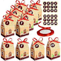 Miniatyrbild 1 av 2: 24 st Julklappspåsar DIY Jul-festpåsar Pappersgodispåsar Festpresentpåsar