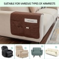 Miniatyrbilde 5 av 5: (Rutete-Brun) Sofa Armrest Covers for Arms, Armchair Arm Protecto