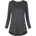 Miniatyrbilde 3 av 5: Kvinners knappeside Maternity Robe Amming topp XXL Svart