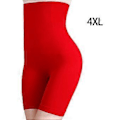 Miniatyrbillede 3 af 5: Højtaljede Body Shaper Boyshorts Taljeslankende og Rygudglattende Shapewear til Kvinder (Rød 4XL) Red 4XL