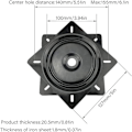 Miniatyrbilde 3 av 5: 1 stk svingbar stolplate, kulelager dreieskive, svingbar dreieskive