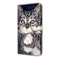 Pikkukuva 4 / 5: Samsung Galaxy S25 Edge nahkakotelo, kuvioitu, lompakkokotelo, jalustalla, kääntyvä puhelinkotelo Hand-holding Cat