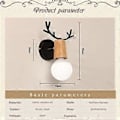 Miniatyrbilde 3 av 4: E27 Vegg Vegglampe Barnas Deco Juledekorasjon Gevir Cerf Belysningslampe For Soverom, Stue, Korridor, Trapper.