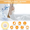 Miniatyrbillede 5 af 5: Radiovækkeur LED-sengelampe touch-hovedlampe euro 170 * 170