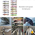 Miniatyrbild 2 av 5: Fiskedrag Tredelad Krok Saltvatten och Sötvatten Simdrag Fiskekrokar Långsamt Sjunkande Flerledade Simbeten Complete set of 15 p