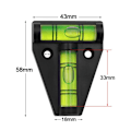 Miniatyrbillede 3 af 5: 3 stk. Orange Green Snow-2 pakke T-formet vaterpas, Mini vaterpas