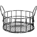 Miniatyrbilde 1 av 2: Rund Oppbevaringskurv Flerbruks Oppbevaringskurv Bordplate Sminkeorganiseringskurv for Hjemmet (Svart)