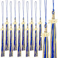 Miniatyrbillede 1 af 5: 12 stk. dimissionskvaster akademiske dimissionshue kvaster dimissionshat dekorationer DIY kvaster Blue and gold