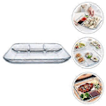 Miniatyrbillede 2 af 4: 1 stk. Dumpling Gitter Tallerken Eddike Skål Kreativ Dumpling Serverings Tallerken (Transparent)