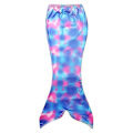 Miniatyrbild 3 av 5: Barn Flickor Sjöjungfru Svans Bikini Set Sommar Tie Dye Strandkläder Baddräkt -allin.5-6 År.Blå Rosa 3