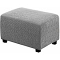 Miniatyrbilde 1 av 5: Plush Stretch Firkantet Beanbagtrekk, Myk Jacquard Fotstøttetrekk