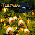Pikkukuva 5 / 5: [2 Pakkaus - 50LED] Aurinkopanelivalot Ulkotiloihin, 7m Mehiläisvalot