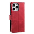 Miniatyrbillede 3 af 5: Negle Hudfølelse Læderetui til iPhone 16 Pro Red