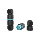 Miniatyrbillede 1 af 4: Sæt af 2, IP68 vandtætte kabelforbindelser Ø9mm-Ø12mm, 3-polet