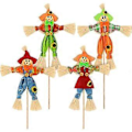 Miniatyrbillede 1 af 2: 4 stk. Halloween Fugleskræmsel Bedårende Fugleskræmsel Dekoration Have Thanksgiving Fest Ornament