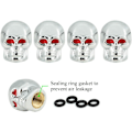 Miniatyrbillede 3 af 5: 4 stk./sæt Motorcykel Skull Dækventilhætter Bilstyling Bilstyling