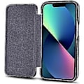 Pikkukuva 2 / 5: Nahkainen Folio-kotelo yhteensopiva iPhone 13 mini:n kanssa - Vintage-tyyli, aito nahka, kääntöfolio-suunnittelu - Sisäänrakennettu magneettinen sulkeminen - musta
