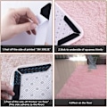 Miniatyrbillede 3 af 7: 16 anti-slip genanvendelige tæppeclips og vaskbare tæppemåtter med stærk vedhæftning, velegnet til kontorer, køkkener og badeværelser (sort)