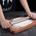 Miniatyrbilde 5 av 5: Kjevle i rustfritt stål, matt finish, for baking av pizzadeig