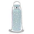 Miniatyrbillede 1 af 5: Diamant Vandflaske Bling Rhinestone Rustfrit Stål Termoflaske Light Blue