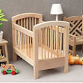 Miniatyrbild 5 av 5: 1:12 Miniatyr Babysäng Dockskåpsmöbler Säng Flickor Bjds för Docktillbehör Vuxen Låtsaslek för Lekhus Landskap Scen A