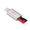 Pikkukuva 4 / 5: USB Type C - MicroSDs TFs -korttikameranlukija OTG-sovitinkaapeli puhelimille, tableteille ja PC:lle, musta Black