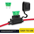 Miniatyrbillede 2 af 5: 10 stk. NI-FH01 Inline Holder 14AWG Ledningsnet ATC/ATO 30AMP