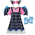 Pikkukuva 1 / 5: Maleficent Paha Pimeä Kuningatar Halloween Tyttöjen Puku Deluxe Musta Glam Mekot Lapset Pallomekko Robe Lapset Cosplay Vaatteet I.Maleficent 3.8-9T