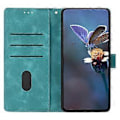 Miniatyrbillede 2 af 5: For Honor 400 Lite Etui Wallet Stand Præget Trekantmønster Læder Telefon Flip Cover Green