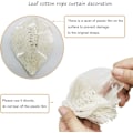 Miniatyrbilde 4 av 5: Sett med 2 håndvevde gardinholdere, gardinholdere tau blad C