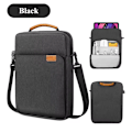 Miniatyrbilde 1 av 5: Svart Messenger-veske for bærbar PC, nettbrett og MacBook Air Pro M1 M2 iPad