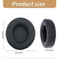 Miniatyrbillede 3 af 5: Kølende Gel/Læder Ørepuder Ørepuder til 7.1 V2 Hovedtelefoner Headsets Betræk 7.1 Surround Sound Støjreducerende Sort Black c