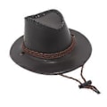 Miniatyrbild 5 av 5: Western Cowboy Hatt Solhatt Läder för Kostymtillbehör Semester Utomhus Camping (kaffe)