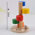 Miniatyrbild 3 av 5: Tuimiyisou Hamsterleksaker Naturliga Hamstrar Trästege Klättring
