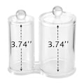 Miniatyrbillede 4 af 5: 1 stk Bomuldspodæske 2 Runde Æsker Transparent Akryl Makeup Opbevaring