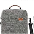Miniatyrbillede 5 af 5: Touch Screen Tablet Taske Sleeve Etui Crossbody Taske Ydre Lynlåslomme til Mindre Genstande Organiseret Holdbar Slidstærk Støvtæt Håndtaske (S Grå) S Gray