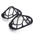 Miniatyrbillede 1 af 3: 1 par Anti Slip Sne Traction Cleats Fjedre Design Rustfrit Stål