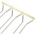 Miniatyrbilde 4 av 4: Gullfarget vinglassholder på 27,5 cm for under skap, stativ for vinglass, oppbevaringsstativ for stettglass, 3 rader
